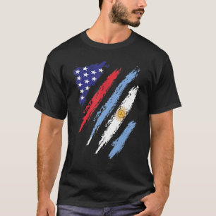 Argentina American Grown Flagga USA Patriot Herita T Shirt
