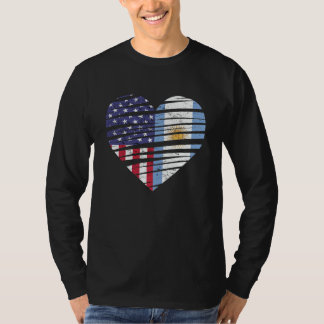 Argentina American Grown Heart USA Patriot Heritag T Shirt