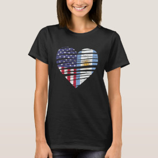 Argentina American Grown Heart USA Patriot Heritag T Shirt