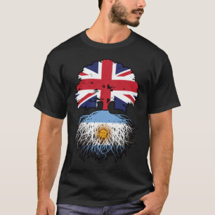 Argentina Argentinas brittiska Träd Roots Flagga T Shirt