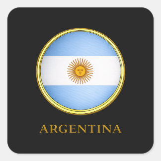Argentina - Argentinas flagga Fyrkantigt Klistermärke