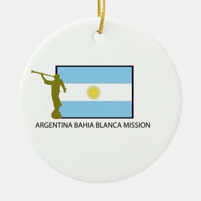 Argentina Bahia Blanca-beskickning Julgransprydnad Keramik (Framsidan)