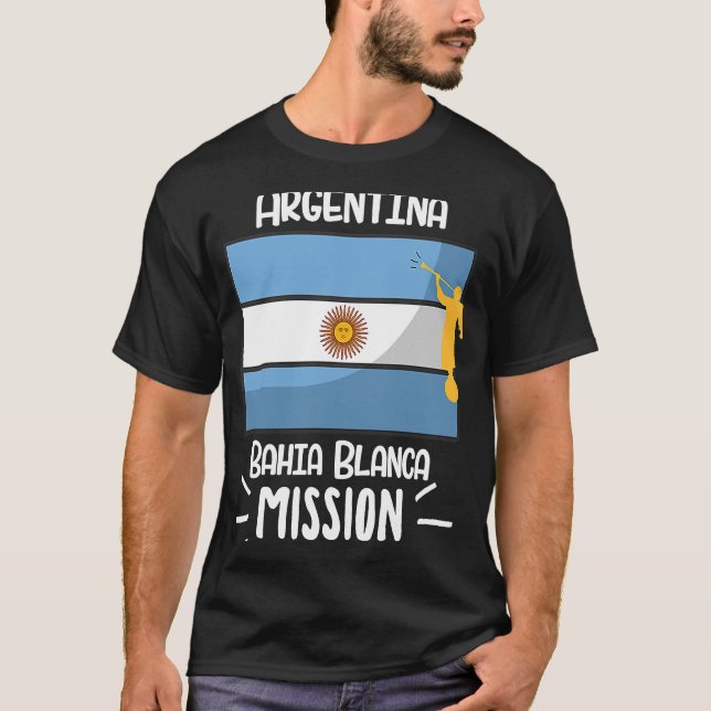 Argentina Bahia Blanca Mormon LDS Uppdrag Missiona T Shirt (Framsida)