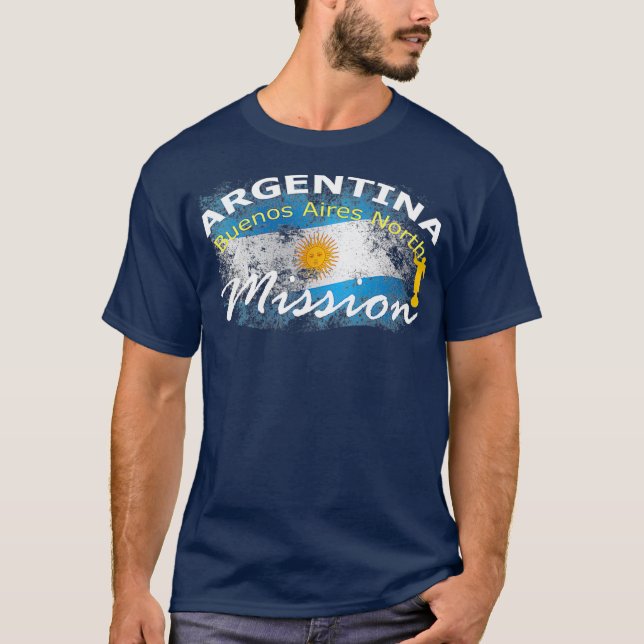 Argentina Buenos Aires North Mormon LDS Uppdrag T Shirt (Framsida)