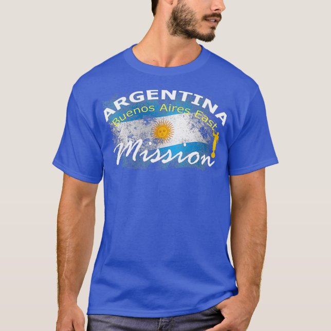 Argentina Buenos Aires Öster Mormon LDS Uppdrag T Shirt (Framsida)