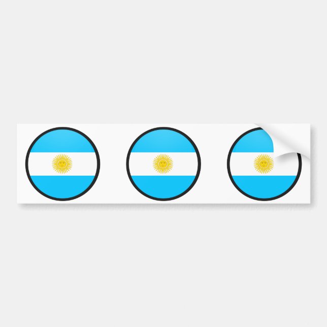 Argentina cirklar den kvalitets- flagga bildekal (Framsidan)