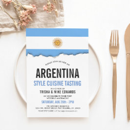 Argentina-Cuisine | Party Flagga Vita Inbjudan