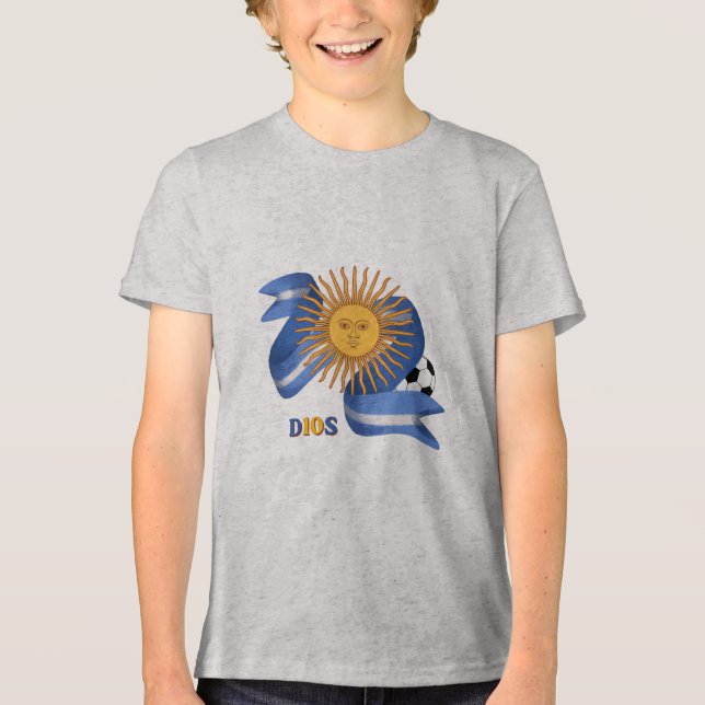 Argentina D10S Fotbollslegend Ung T-Shirt (Framsida)