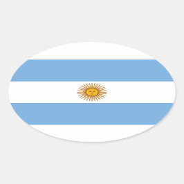 Argentina* European Stil Oval Sticker Ovalt Klistermärke