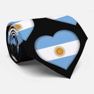 Argentina Färg Heart Mönster Neck Tie Slips