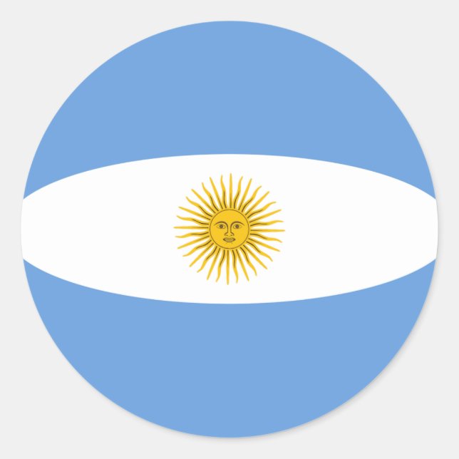 Argentina Fisheye Flagga Klistermärke (Framsida)
