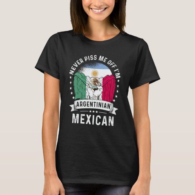 Argentina Flag Mexico Grown  Humor Citizen Pride T Shirt (Framsida)