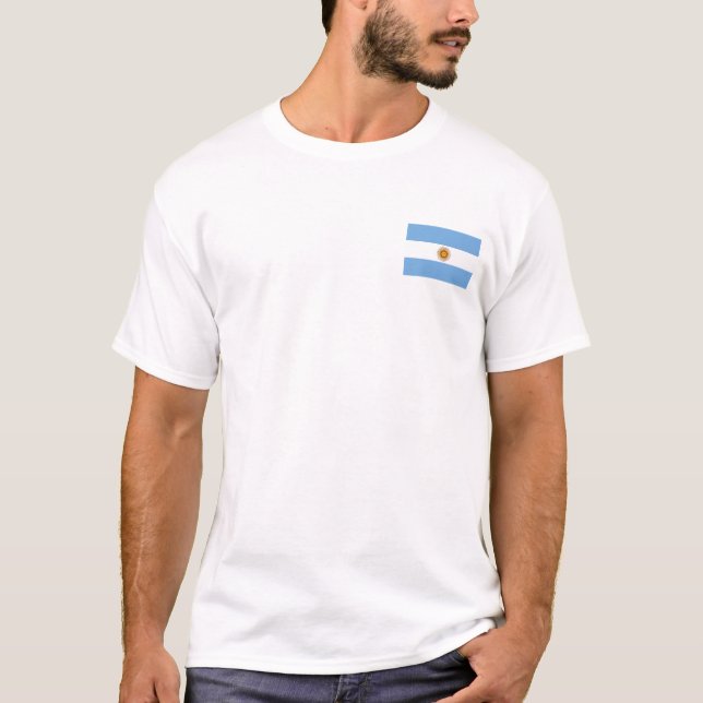 Argentina Flag T-Shirt, Patriotic T-Shirts, T Shirt (Framsida)