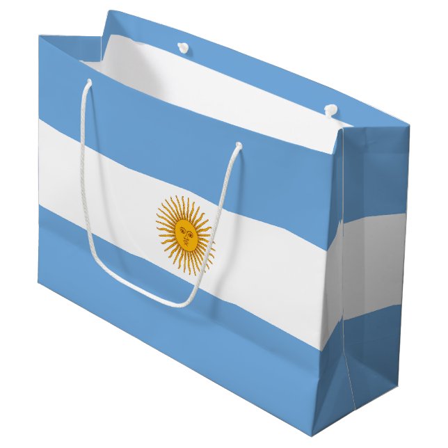 Argentina flagga (Framsidan Vinklad)