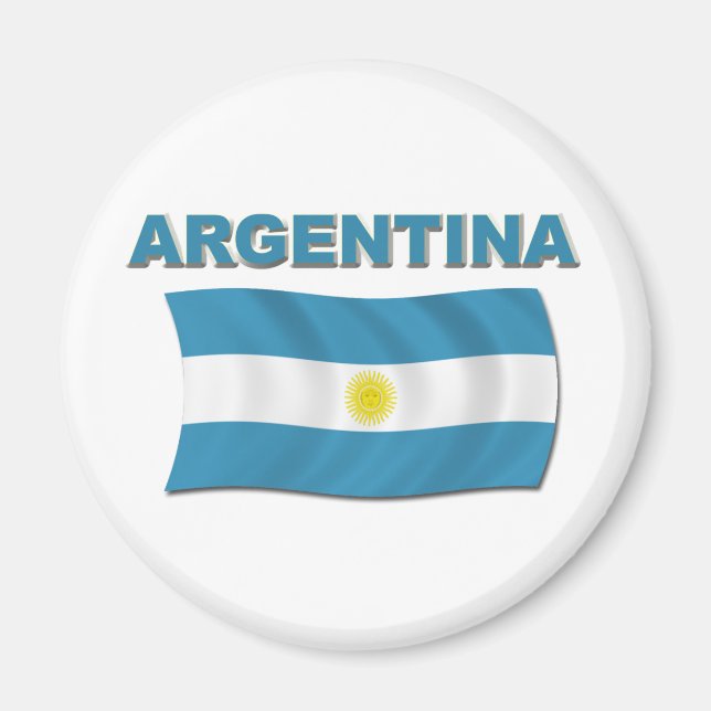 Argentina Flagga 1 Magnet (Framsidan)