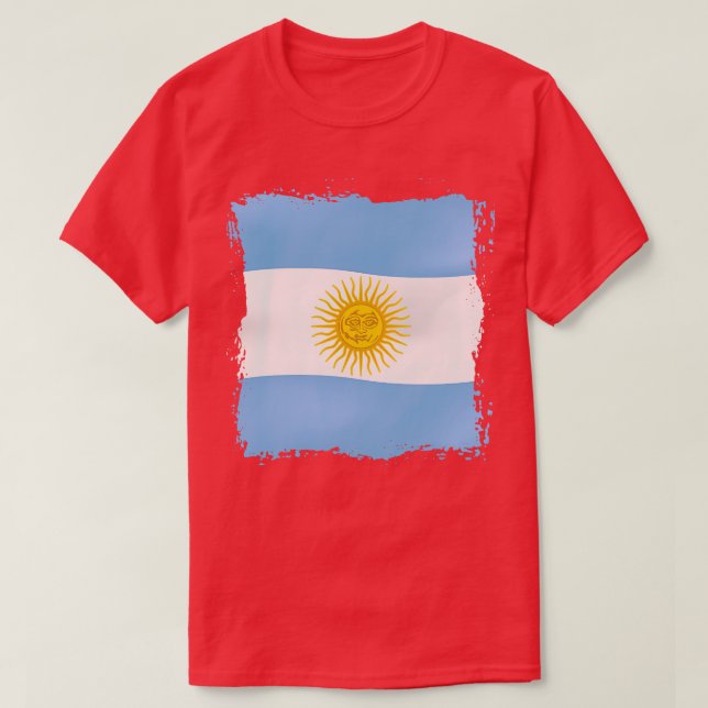 Argentina Flagga 1 T Shirt (Design framsida)