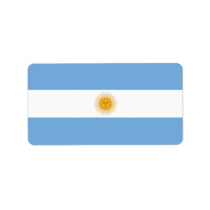 Argentina flagga adressetikett