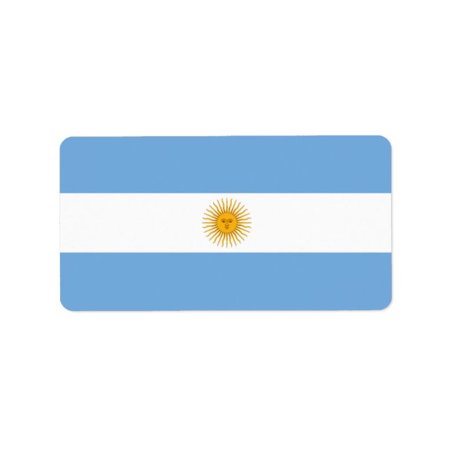 Argentina flagga adressetikett (Framsidan)