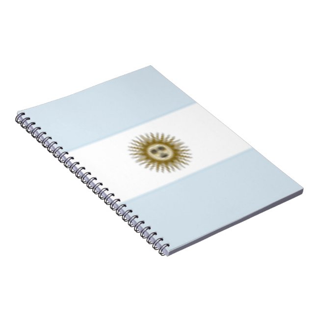 Argentina Flagga Anteckningsbok Med Spiral (Högra Sidan)