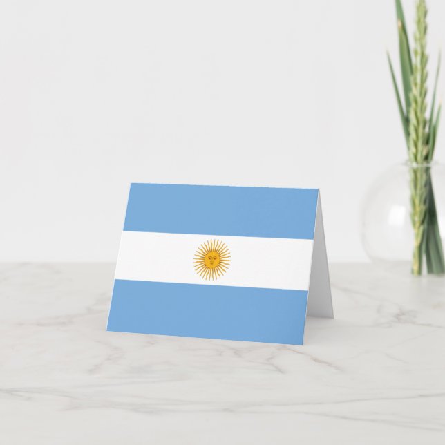 Argentina flagga anteckningskort (Framsida)