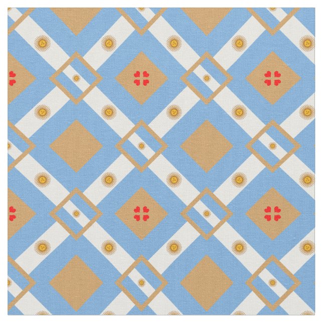 Argentina Flagga & Argentina Trendig Fabric mode Tyg (Närbild)