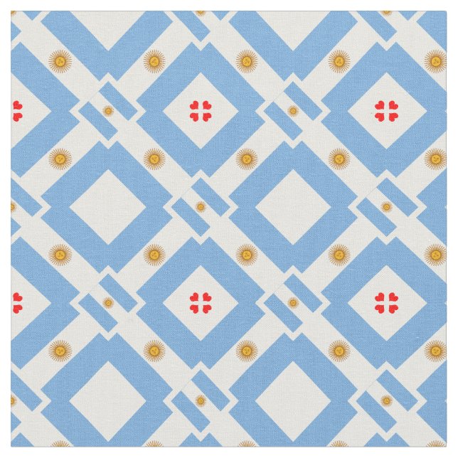 Argentina Flagga & Argentina Trendig Fabric mode Tyg (Närbild)