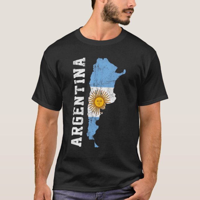 argentina flagga, argentinska t shirt (Framsida)