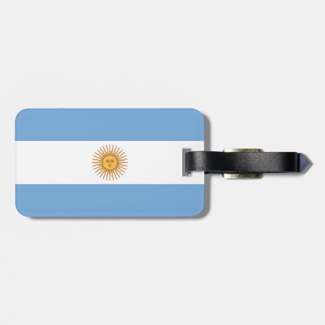 Argentina flagga bagagebricka (Baksida Vågrät)