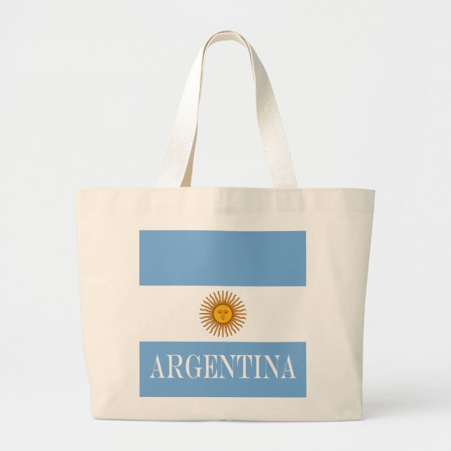 Argentina flagga Bandera De Argentina Jumbo Tygkasse (Framsidan)