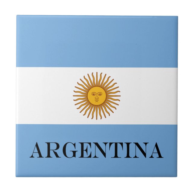 Argentina flagga Bandera De Argentina Kakelplatta (Framsidan)