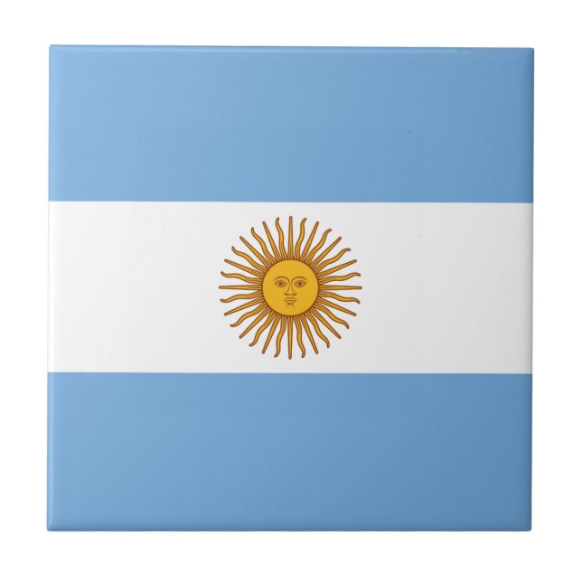 Argentina flagga Bandera De Argentina Kakelplatta (Framsidan)