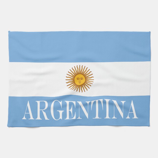 Argentina flagga Bandera De Argentina Kökshandduk (Horisontell)