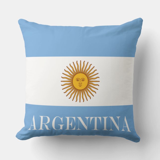 Argentina flagga Bandera De Argentina Kudde (Framsida)