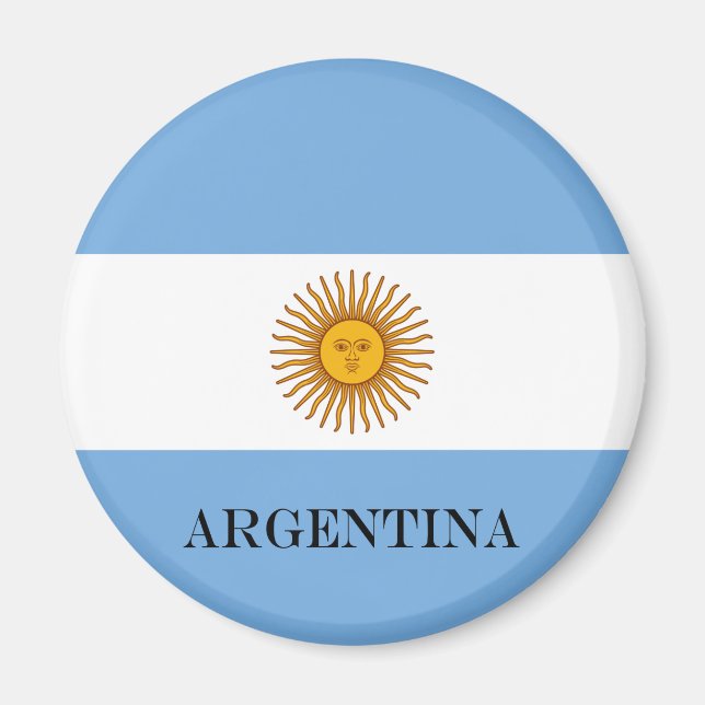 Argentina flagga Bandera De Argentina Magnet (Framsidan)