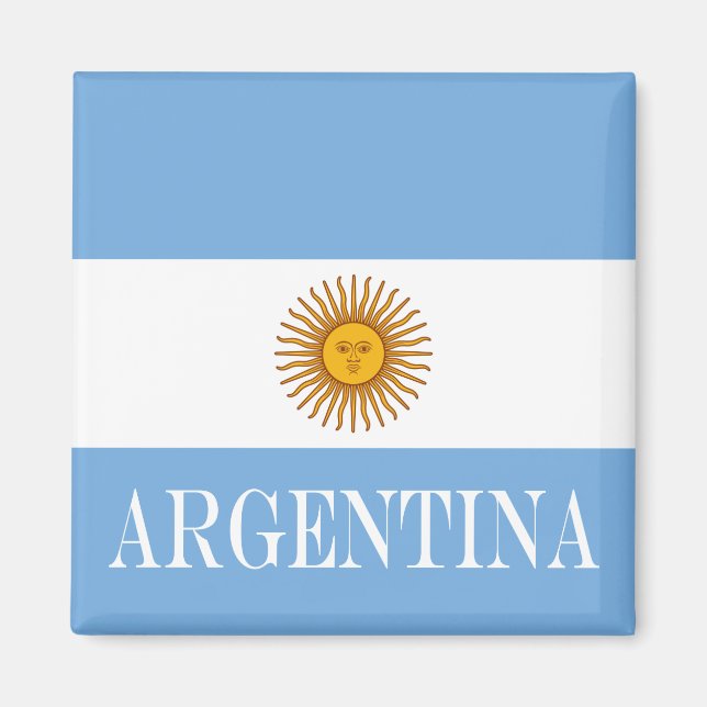 Argentina flagga Bandera De Argentina Magnet (Framsidan)