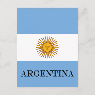 Argentina flagga Bandera De Argentina Vykort