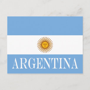 Argentina flagga Bandera De Argentina Vykort