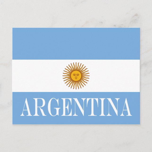 Argentina flagga Bandera De Argentina Vykort (Framsida)