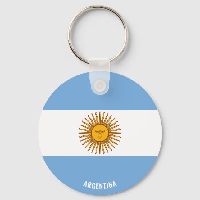 Argentina Flagga Charming Patriotic Nyckelring (Framsida)