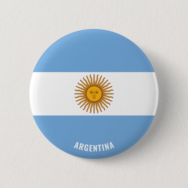 Argentina Flagga Cute Patriotic Knapp (Framsida)