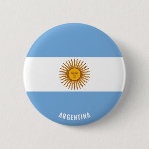 Argentina Flagga Cute Patriotic Knapp