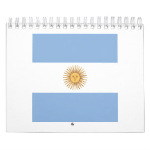 Argentina Flagga Emblem Kalender