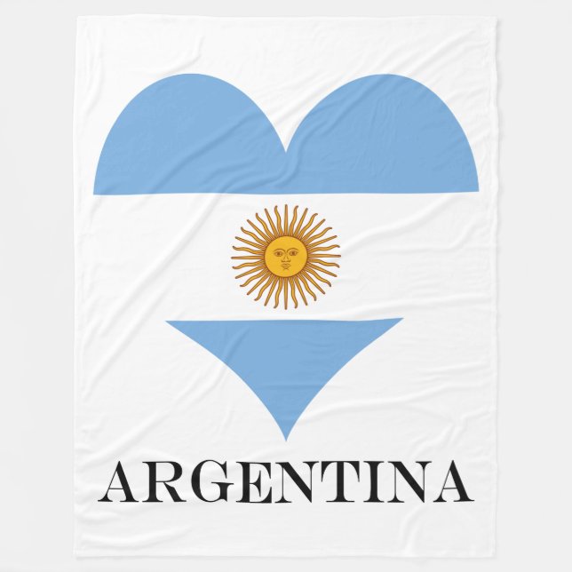 Argentina flagga fleecefilt (Framsidan)