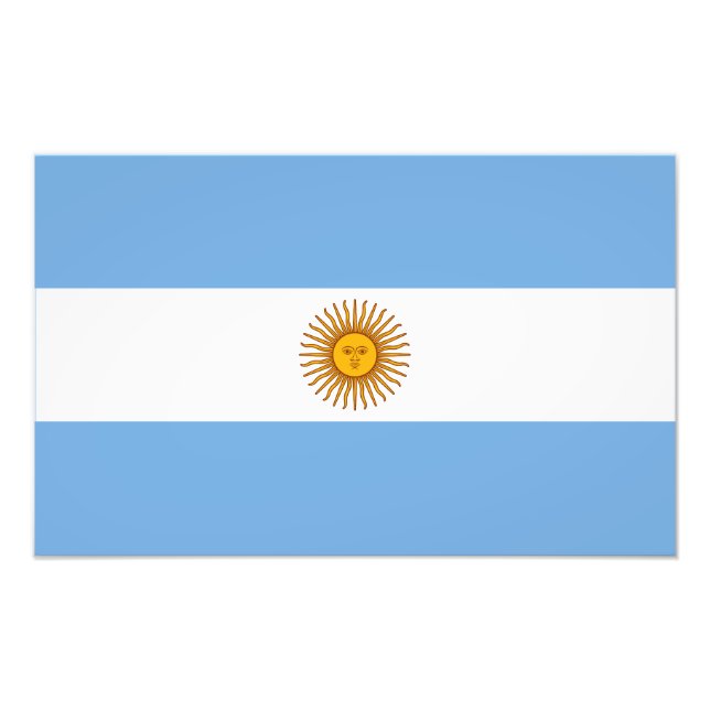 Argentina Flagga Fototryck (Framsidan)