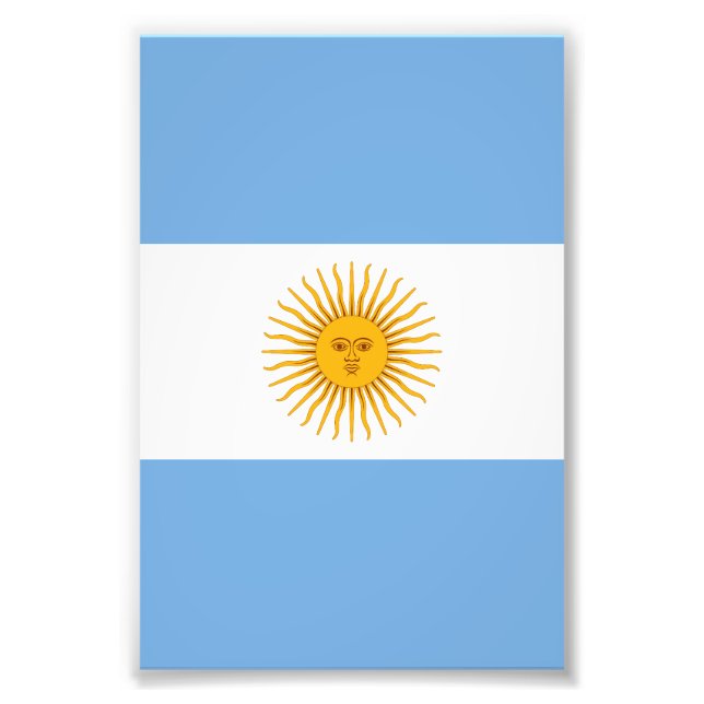 Argentina flagga fototryck (Framsidan)