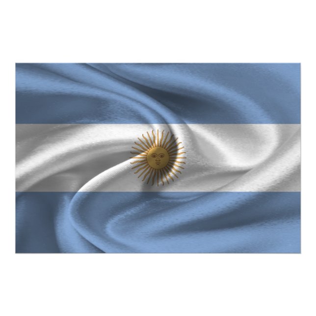 Argentina Flagga Fototryck (Framsidan)