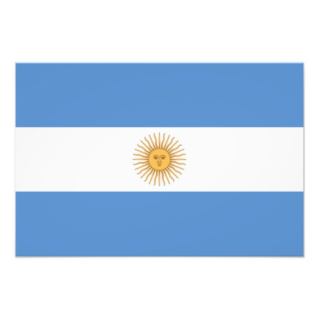 Argentina Flagga Fototryck (Framsidan)