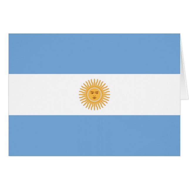 Argentina Flagga Hälsningskort (Framsidan Horizontal)