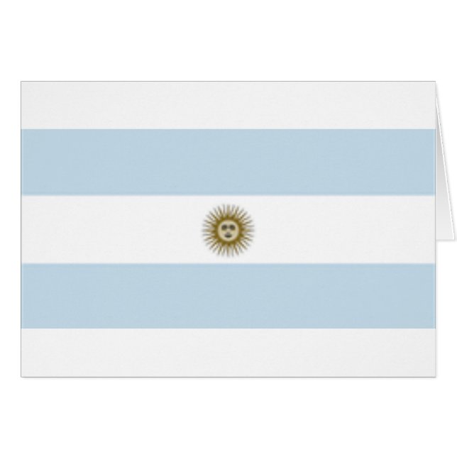Argentina Flagga Hälsningskort (Framsidan Horizontal)