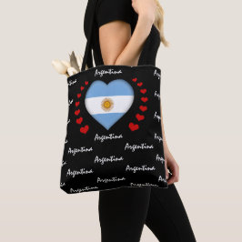 Argentina Flagga, Heart Argentina Flagga mode/spor Tygkasse